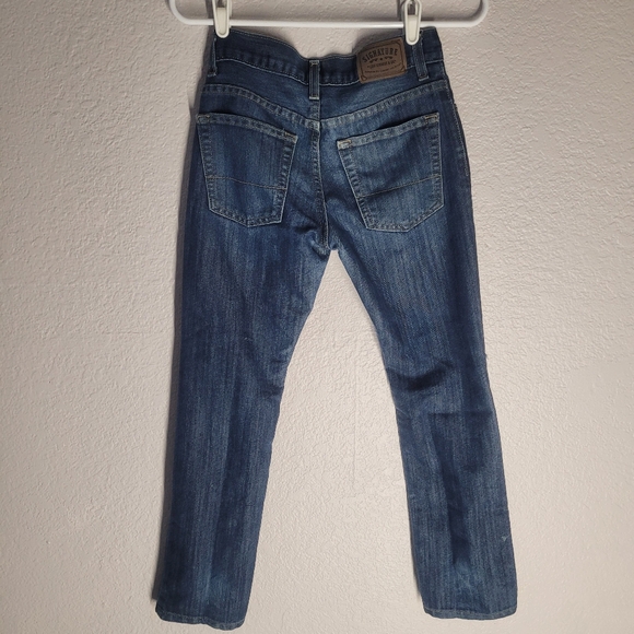 Classic Signature Levi Strauss Skinny Distressed Shredded Jeans Stonewashed - Picture 3 of 10